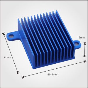 Custom Design Profile Extruded Aluminium Heat Sink Profiles 40mm With Blue