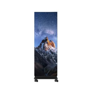 Cheap P1.25 Smart LED Poster Display Front Service Thickness 29.5mm Foldable Cabinet 1x5 for sale