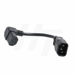 IEC320 Power Cord Cable C14 to Right Angle C13 10A 250V UPS PDU TV Monitor