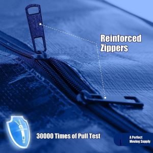 Heavy Duty Extra Large Moving Bags W/Backpack Straps - Strong Handles & Zippers,