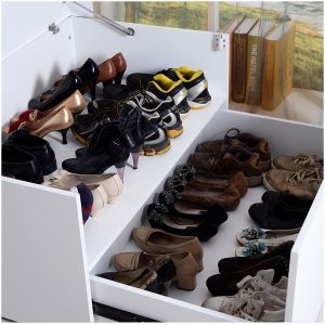 1.1m Width Entryway Shoe Bench