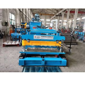 China Europe Popular Glazed Tile Roll Forming Machine 0.4-0.7mm PPGI Color Painted Steel on sale