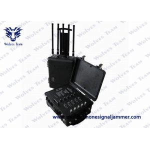 China 500M High Power Signal Jammer Draw Bar Box 6 Channels With Efficient Frequency Division on sale