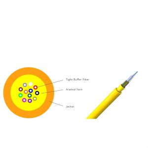 China Indoor Tactical Fiber Optical Cable Military Grade G657A1 12 Core Nonmetal GJFJV on sale