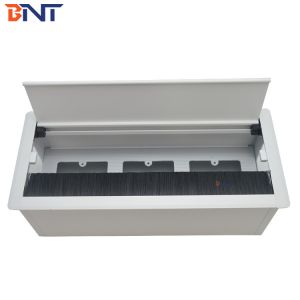 China Conference office room used aluminum table brush desk grommet box on sale
