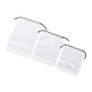 China 15cm*20cm Drawstring Plastic Bag Waterproof 50-200microns Thickness on sale