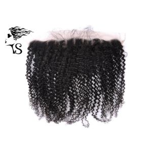 4x13 Swiss Lace Frontal Closure Three Part Kinky Curly Unprocessed Human Hair