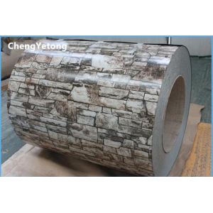 China Corrosion Resistance Pre Painted Galvalume Sheet Brick Grain With PU Coating on sale