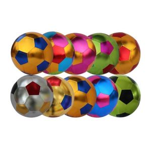 Shiny Cloth Inflatable Beach Toy Ball 40 Cm Diameter OEM ODM Accepted Customized