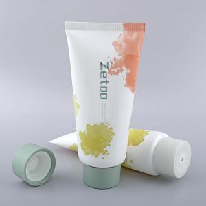 Cheap Matt Empty Cosmetic Tube 45mm Diameter Body Lotion Tubes With Center Dispensing Caps for sale