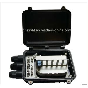 Black Color ABS Inline Fiber Optic Splicing Closure FTTB 24 Cores