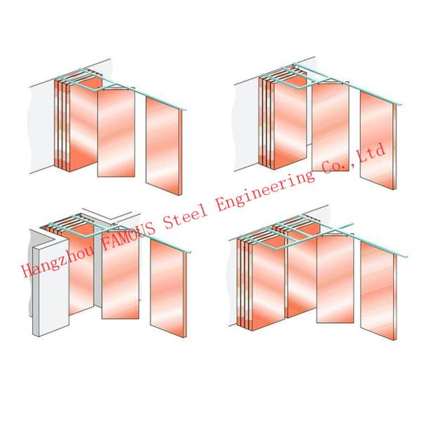 Office Desmontable Aluminum Frame Glass Partition Walls 800mm Width