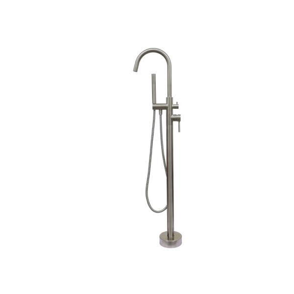 Modern Free Standing Bathtub Shower Mixer Taps Floor Mounted Tub Shower Faucets