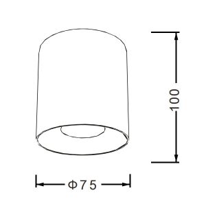 WP-10W Series Waterproof Ip65 LED Ceiling Surface Mounted Downlight