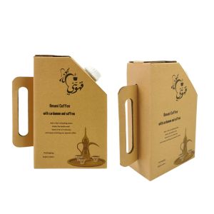 China 1L/2L/3L/5L Drink Bag Disposable Handle Coffee Bib Bag in Box Wine With Valve Coffee Box Dispenser on sale