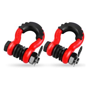 Non-standard Twisted D Ring Bow Shackle for Offroad Rescue Tow Strap in Metric