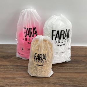 Custom Large Eco Friendly Drawstring Bag Plastic Frosted Bags Packaging Poly Bag