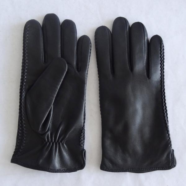 Quality Elastic Wool Lined Deerskin Mens Soft Leather Gloves wholesale