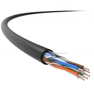 China UTP CAT5E Bulk Ethernet Cable 24AWG Solid BC Outdoor PE Jacket on sale