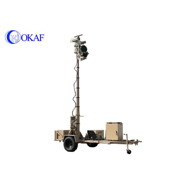 Quality Okaf Vehicle Mounted Mast Mobile Surveillance Trailers Electromagnetic Brake System wholesale