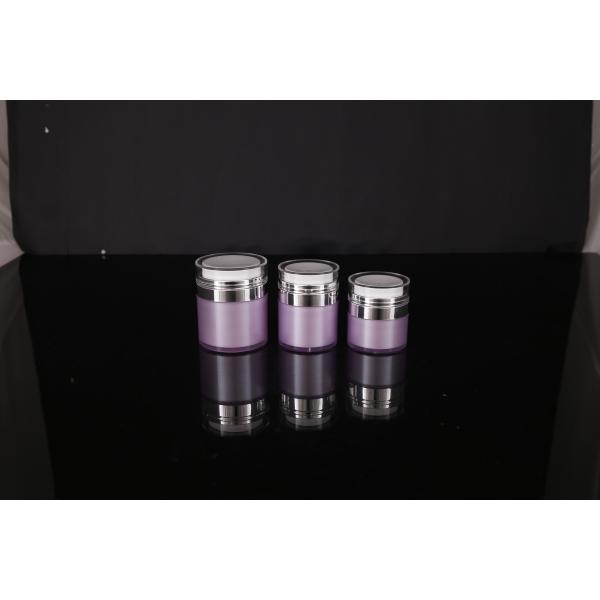 Cream Gel 15ml Acrylic Airless Pump Jar Reusable Round Shape