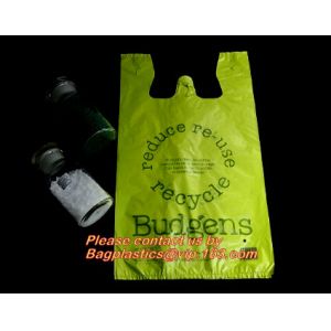 Biodegradable Reusable Plastic T-Shirt Bag Eco Friendly Compostable Grocery