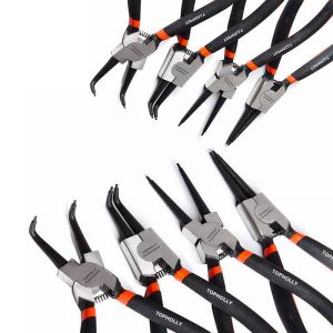 5 6 7 9" Bent Snap Ring Pliers Straight External Internal Circlip Set