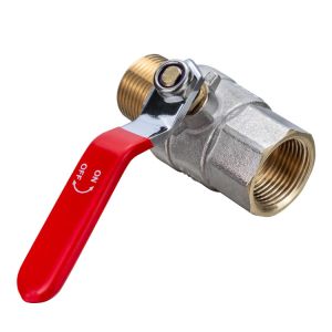 DN15 MXF Thread Connected Brass Ball Valve Water Tap Nickel Plating
