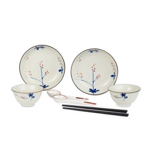 Ceramic Top Dining Table For Home Decor For 2 Persons Using Incluing Plate Bowl