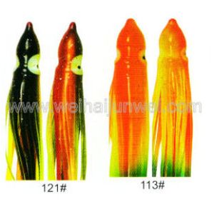 Best quality Soft squid skirt fishing lure color: 96#~120# size:3"~15"