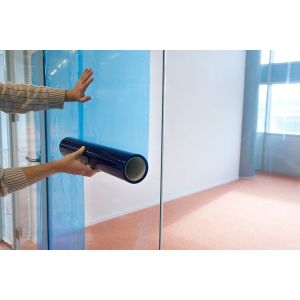 China Glass Window Blue Clear Protection Self Adhesive Film 60cm x 100m/200m Peel Off No Residue on sale