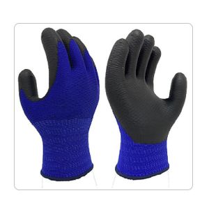 Black Silicone Free Grease Resistant PAFA Honeycomb Grip Foam Nitrile Gloves
