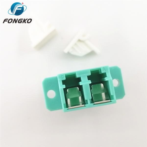 Fireproof Blue Duplex Fiber Optic Adapter LC DX OM3 With Shutter