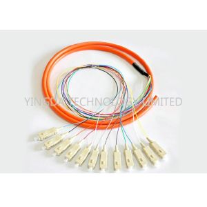 Multimode MM SC / PC Fiber Optic Pigtail simplex Bundle Fanout 850nm