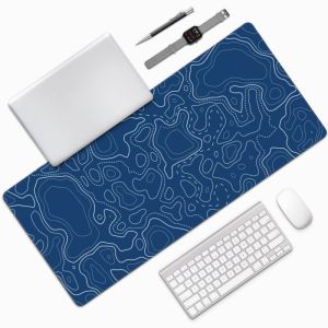 Cheap Art Strata Blue Mouse Pad Basic Gaming Mat Natural Rubber Fabric XXL PC Keyboard for sale
