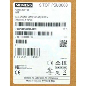 Cheap SIEMENS 6EP3437-8UB00-0AY0 SITOP PSU3800 24 V/30-40 A STABILIZED POWER SUPPLY INPUT: 400-500 V 3 AC OUTPUT: 24 V DC for sale