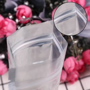 One Side Clear One Side Aluminum Foil 3 Side Seal Flat Zipper Bag