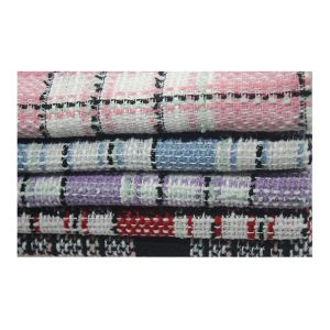 In Stock Yarn Dyed 100 Polyester Fragrant Breeze Tweedy Fabric for Women's Autumn and Winter Coat Clothing
