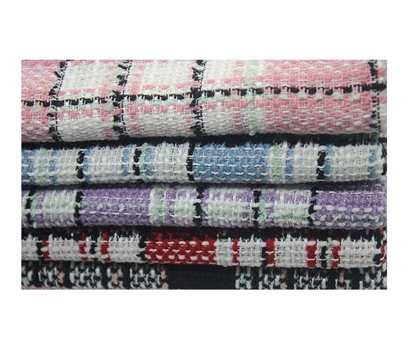 Quality In Stock Yarn Dyed 100 Polyester Fragrant Breeze Tweedy Fabric for Women's Autumn and Winter Coat Clothing wholesale