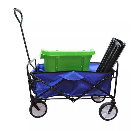 Quality Portable Iron Platform Collapsible Cart Wagon Four Wheel High Efficiency wholesale