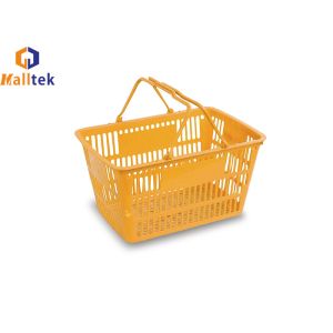 China OEM HDPP Plastic Grocery Hand Basket With Two Handles on sale