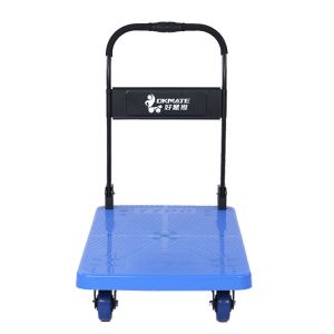 One Hand Foldable 600KG heavy duty folding trolley cart With 5 Inch TPR Wheels