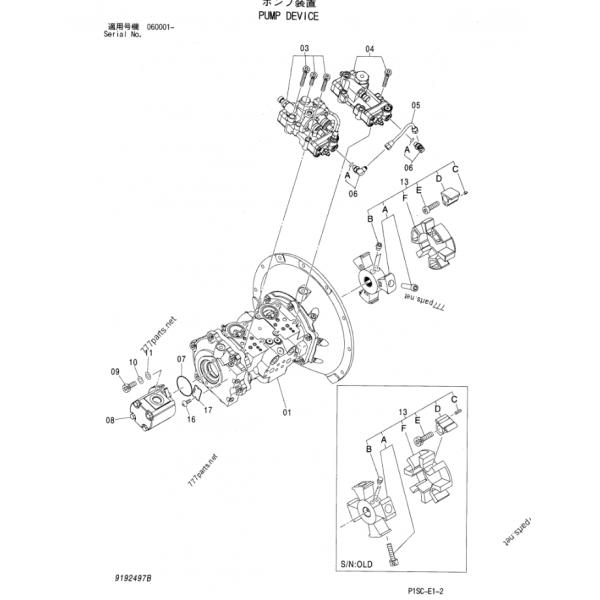 Hitachi excavator HPV050FW EX135 9192497 9197338 9227923 High-pressure hydraulic pump