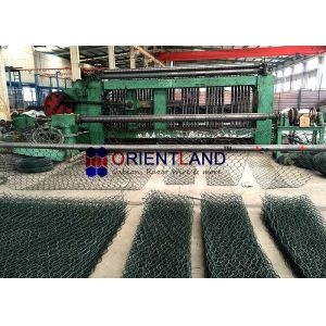 Dark Green Pvc Coated Hexagonal 2.7mm Mesh Gabion Baskets