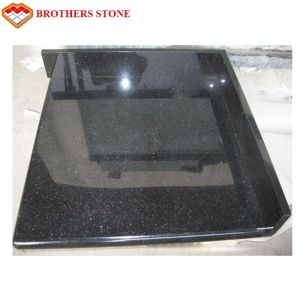 Dramatic Design Black Galaxy Granite Slab For Kitchen Countertop / Island Top