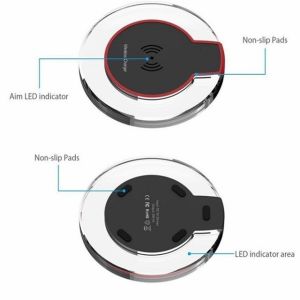 Best Bargain Portable Crystal LED Wireless Charging Pad K9 Qi Wireless Charger