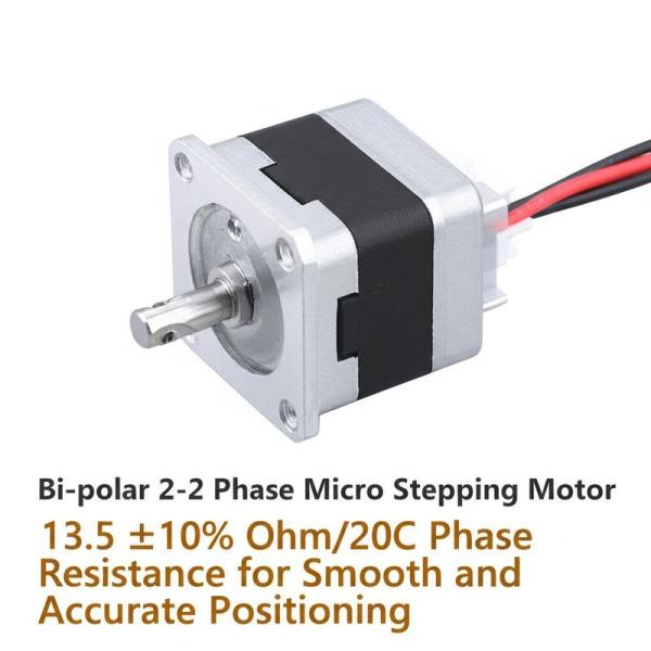 Bi-polar 2-2 Phase Micro Stepping Motor 13.5 ±10% Ohm/20C Phase Resistance for