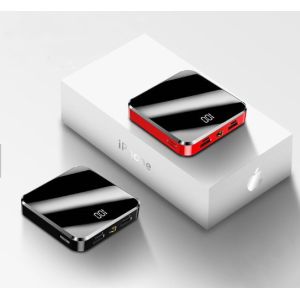 China Mini Portable Cell Phone Power Bank Full Mirror Easy Carry LED Flashlight on sale