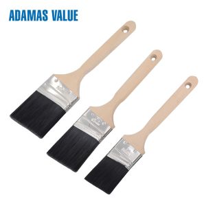 Tapered brush,angled paint brush,synthetic paint brush with long wooden handle