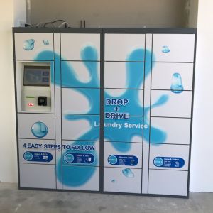 China Dry Cleaning Steel Laundry Electronic Locker With Customization Doors on sale